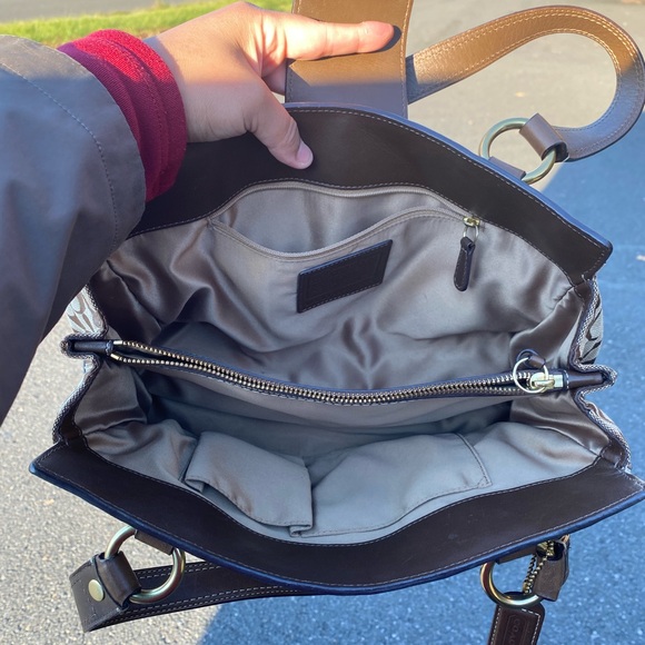 Coach Brown and Tan Patchwork Tote 😍 - Picture 4 of 6